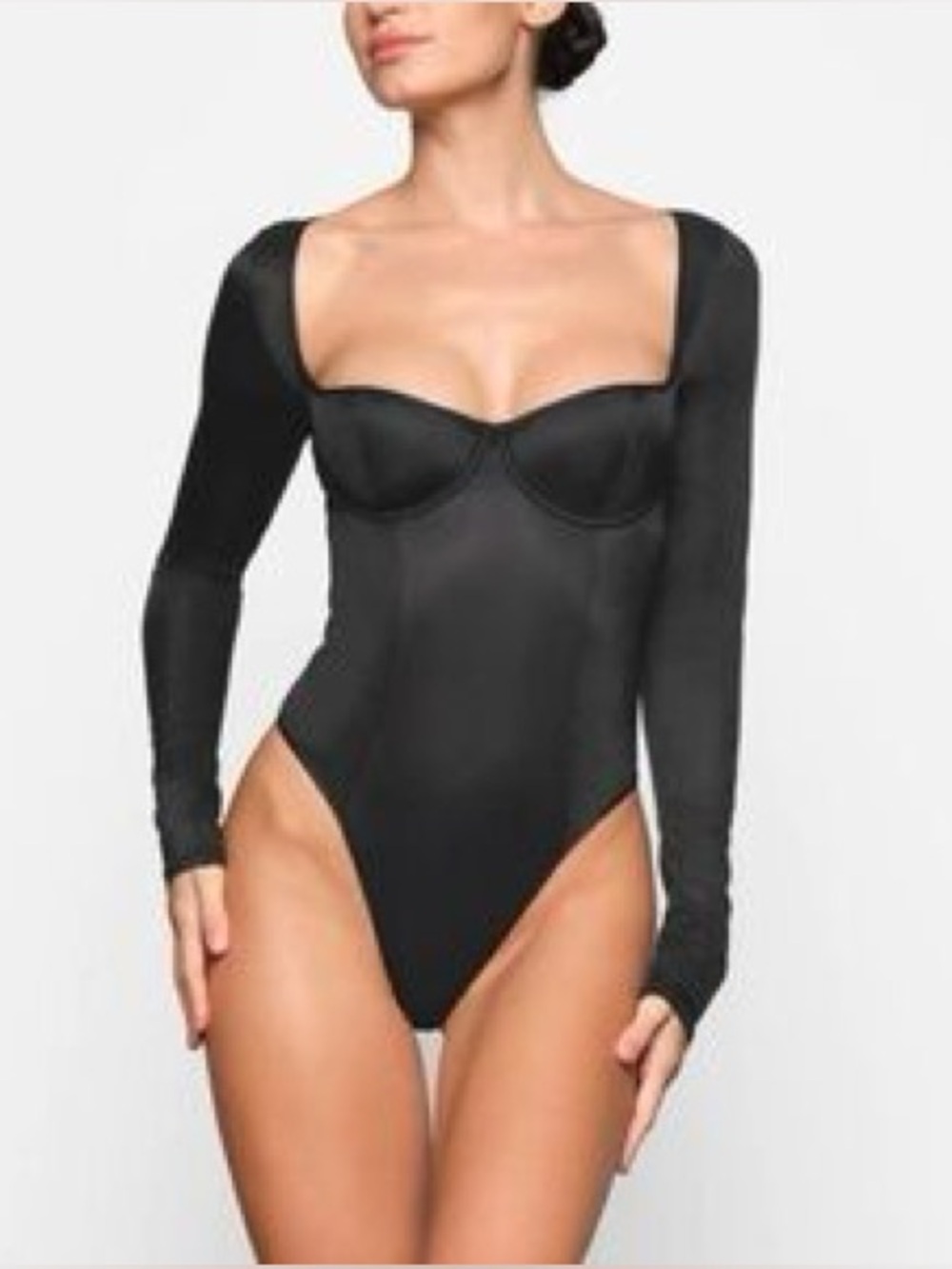 Skims Glissenette Long Sleeve Bodysuit NWT